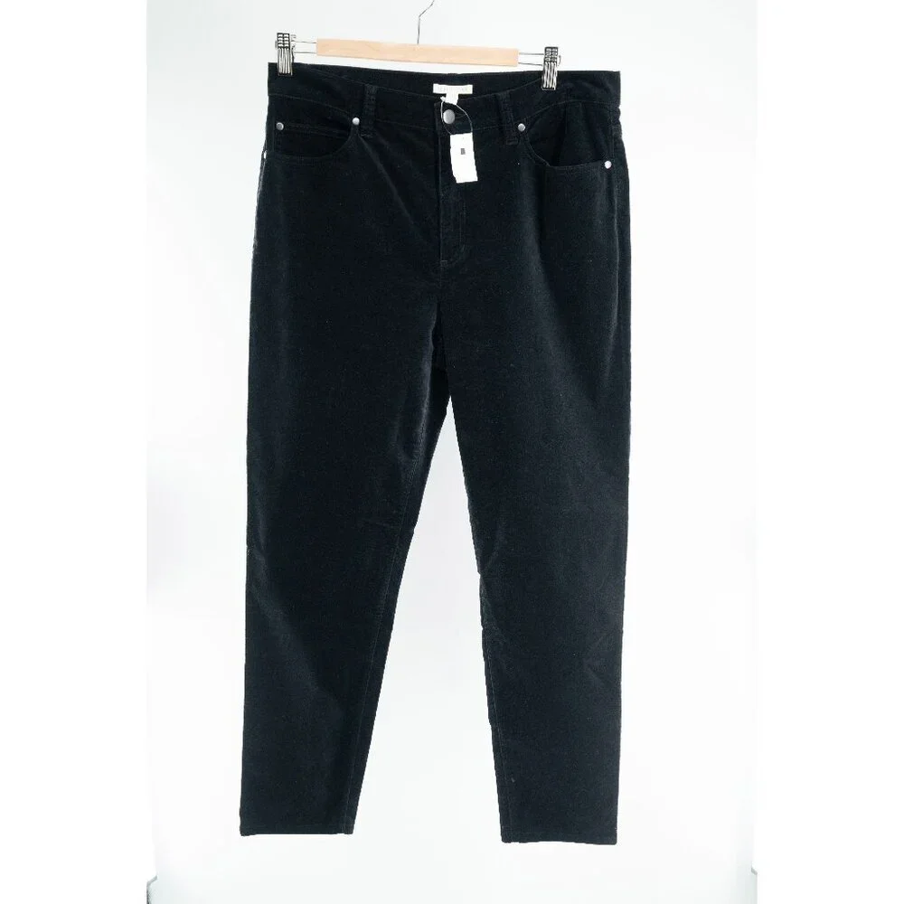 Eileen Fisher Organic Cotton Stretch Velveteen Pant Slim Fit | Med | NWT - Picture 3 of 9